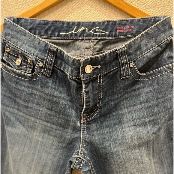 INC. Jeans Regular Fit Boot Cut Blue Jeans - Picture 4 of 4
